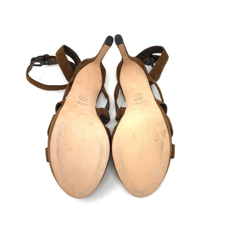 Stuart Weitzman Suede Multi-Strap Platform Sandals - image 7